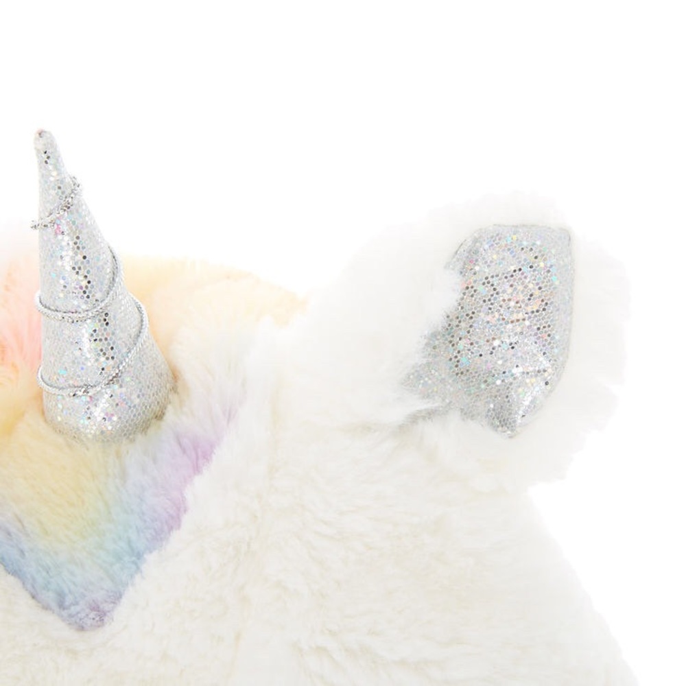 *SOLD* NWOT Unicorn Hood with Paw Mittens White OS - Picture 3 of 3